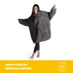 SILENTNIGHT SNUGSIE OVERSIZED HOODIE – CHARCOAL GLITTER