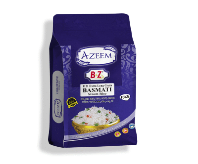 AZEEM BASMATI STEAM RICE 10KG (1121 EXTRA LONG GRAIN)